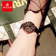 聚利时薄盘罗马刻度复古手表女表防水时尚韩版潮流石英百搭时装表