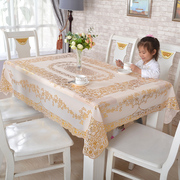 烫金桌布防水防油免洗台布pvc长方形欧式茶几，垫耐高温餐垫
