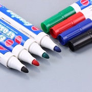 买3支 可擦黑色水性白板笔儿童无毒彩色红蓝笔画板笔写字笔粗头大容量办公用品教师用易擦白板专用笔