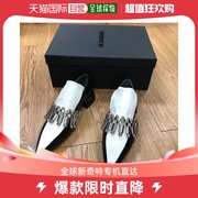 香港直邮jilsander女士拼色尖头低跟鞋js37210-14153-001