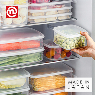 nakaya日本进口冰箱收纳盒厨房食品，保鲜盒可微波冷冻肉分装储物盒