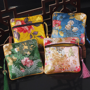 新中式古风锦囊袋饰品古风首饰收纳袋子佛珠收方形拉链包装袋