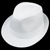 白色礼帽男女通用夏季爵士帽子男，黑色绅士帽时尚，英伦帽遮阳小礼帽