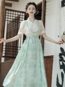 中国风元素裙子汉服套装古风改良马马面裙连衣裙日常女装动漫