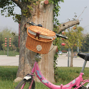 麻布自行车筐折叠自行车篮柳编单车车篓车框内衬vespa维斯帕尾箱