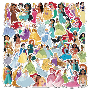 50张卡通公主集合白雪公主，童话故事灰姑娘贴纸，装饰奖励儿童迪士尼