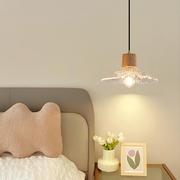 日式侘寂风餐厅卧室，床头吊灯个性创意麻绳简约吧台，玻璃橱窗灯具