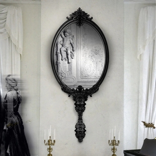 美式装饰镜欧式雕花壁挂法式复古挂墙客厅餐厅墙面玄关背景墙镜子