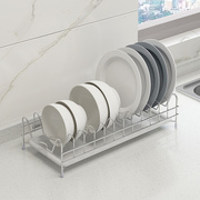 碗架单层沥水架碗碟架304不锈钢 厨房碗盘置物架置晾放漏水篮