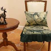 美式餐椅垫坐垫家用餐桌，椅子垫四季通用欧式布艺防滑桌布椅套背巾