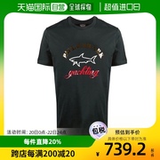 香港直邮paul&shark黑色圆领徽标，t恤21411042