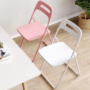 折叠椅子凳子靠背塑料，便携简约宿舍创意电脑，办公家用户外成人餐椅