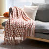aelx北欧空调毯针织毛毯，午睡沙发毯搭巾，民宿酒店床尾毯床上盖