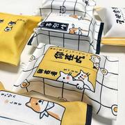 布艺纸巾套日系卡通抽纸盒，纸巾袋客厅餐桌，抽纸袋纸巾包盒!