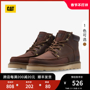 cat卡特2023秋季男士复古单鞋，户外休闲工装靴圆头短筒靴