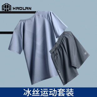 羽毛球服男夏季速干衣套装2025新款乒乓网球运动训练宽松短袖短裤