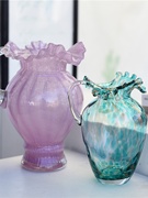 时尚创意简约现代彩色玻璃花瓶水培花器家居装饰桌面摆件乔迁