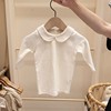 女宝宝长袖T恤娃娃领波点百搭幼童装上衣服内搭婴儿纯棉打底衫