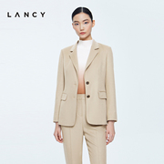 lancy朗姿秋冬羊毛羊绒西装套装，高级感商务通勤法式收腰外套女士