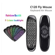 C120空中飞鼠键盘遥控器体感鼠标陀螺仪无线掌上迷你键盘电视遥控