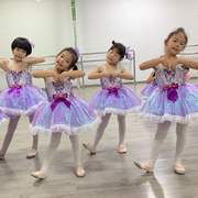 六一儿童演出服蓬蓬裙幼儿，亮片纱裙舞蹈服可爱女，紫色公主裙表演服