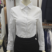 白衬衫女长袖职业装秋工作服正装工装气质职业装打底修身白色衬衣