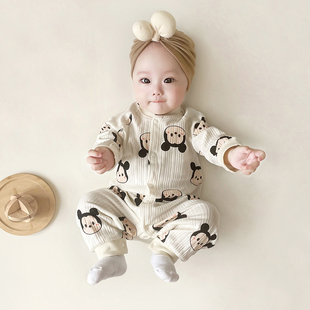 0-18个月婴儿服春装纯棉，外出夏季男女宝宝，连体衣新生儿衣服春秋款