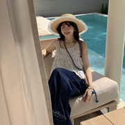 一三良品小个子 格子和碎花～娃娃小衫吊带背心上衣新款2025年春