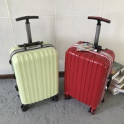 高档外贸出口日本白色拉杆箱万向轮，铝框行李箱登机箱，20寸单拉杆(单拉杆)旅