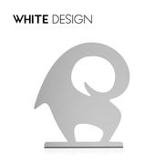 White Design 不锈钢书挡金属书立 简约现代桌面创意书架书夹书靠