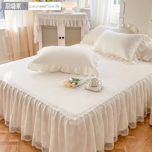 韩版蕾丝床裙罩花边公主风，遮丑床罩单件席梦思床垫防滑保护套
