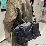 香港ir男士大容量手提包，短途旅游出差行李袋，斜跨包单肩真皮包