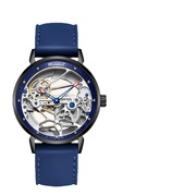 皮带学生手表镂空自动机械，防水watch男休闲钢带夜光国产腕表