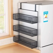 冰箱置物架侧收纳厨房用品，多层置物架免打孔侧壁挂架悬挂式放置架