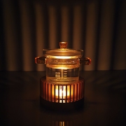 bosenman重竹日式温茶炉，轻奢恒温暖茶炉，煮功夫茶具蜡烛加热底座