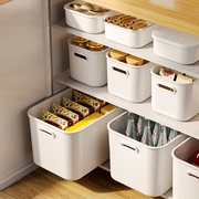 带盖收纳箱家用收纳厨房，收纳盒杂物整理盒桌面储物零食玩具塑料筐