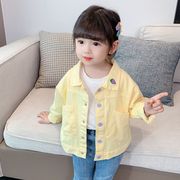 韩版女童外套2023春装小孩女宝宝牛仔衣春秋儿童棉布时尚上衣