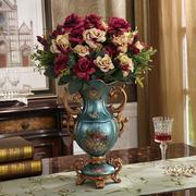 欧式美式复古树脂花瓶花插宫廷客厅装饰摆件结婚礼物创意餐桌花艺
