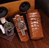 真皮旅行表盒高档手表收纳盒，单个男女便携式手表，包随身(包随身)保护腕表袋