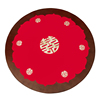 结婚红色圆桌布新中式喜字，刺绣订婚台布防水防油pvc软玻璃圆桌垫