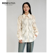 ROSEALYSSA若诗莉莎2024年春季新通勤蕾丝绣花衬衫女士R4104-0503