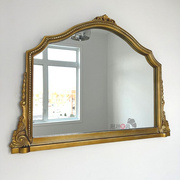 欧式壁炉装饰镜法式雕花玄关镜挂墙餐边浴室化妆镜壁挂复古梳妆镜