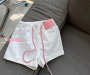 女童裤子夏季白色短裤2023夏装儿童休闲牛仔裤外穿中大童女孩