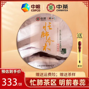 中粮中茶 2019年忙肺乔木普洱茶生茶 明前春茶 357g/饼