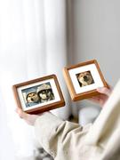 迷你小摆台宝宝相框照片打印加定制装裱实木照片，框4寸儿童摆件3寸