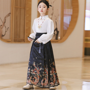 女童马面裙春夏款唐装新中式中国风套装改良古风明制秋装儿童汉服