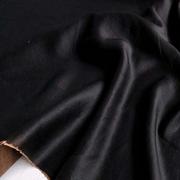 料55425古醇色 重磅黑色3香0姆米全丝本色香云纱面丝绸服装真布料