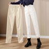 加长裤子女秋冬季加绒加厚高腰，休闲直筒烟管裤，175高个子(高个子)超长女裤