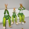 可爱三不兔子吊脚娃娃 家居装饰摆件 结婚礼物客厅卧室彩绘摆设
