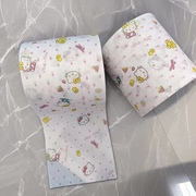 彩色印花卷纸巾凯蒂猫家用卫生纸原生卡通纸，可爱印花创意厕纸